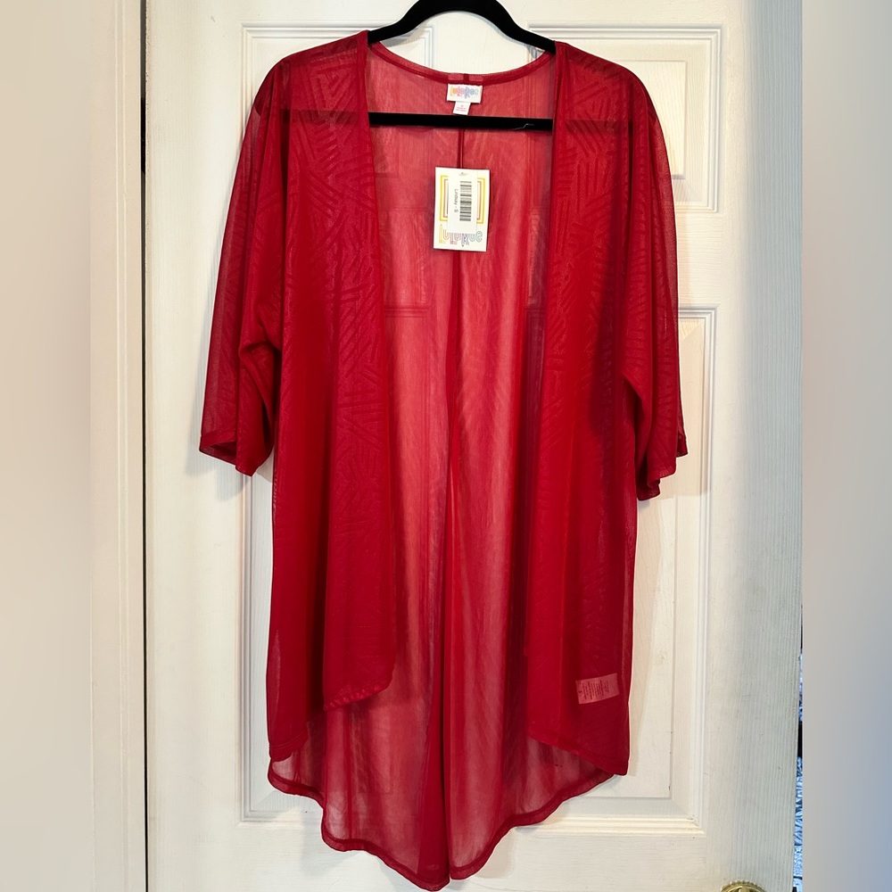 Lularoe Red Kimono Cardigan